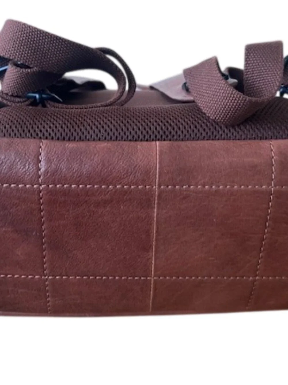 Genicci U-Falcon Leather Backpack Cognac Brown NWT Multi-Compartment